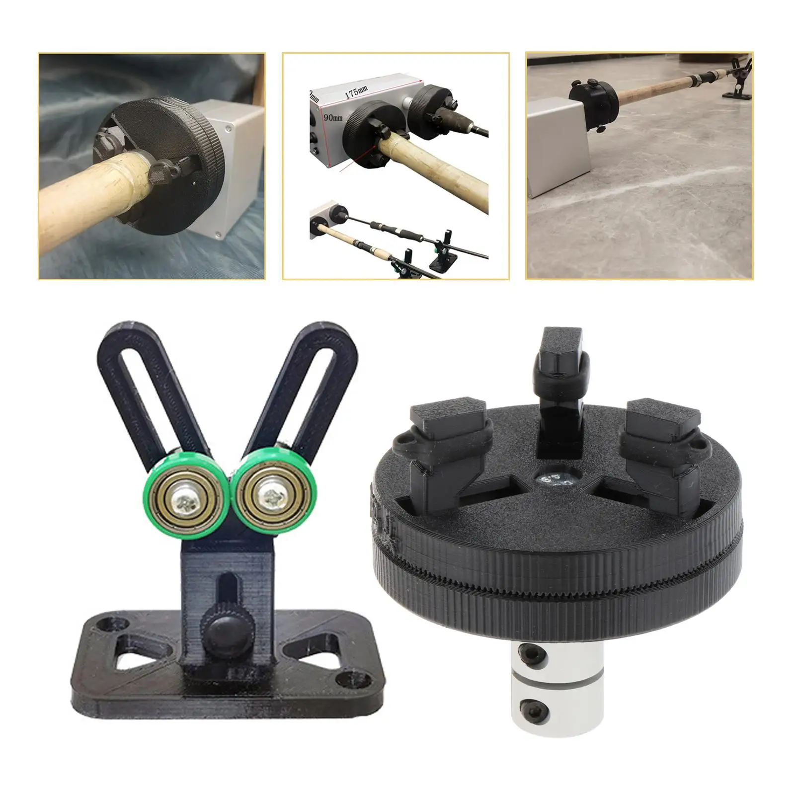 Suporte ajustável para reparo de pesca, altura profissional, 9.2-10.5cm, máquina de embalagem de vara, fácil de usar, suporte para vara de pesca