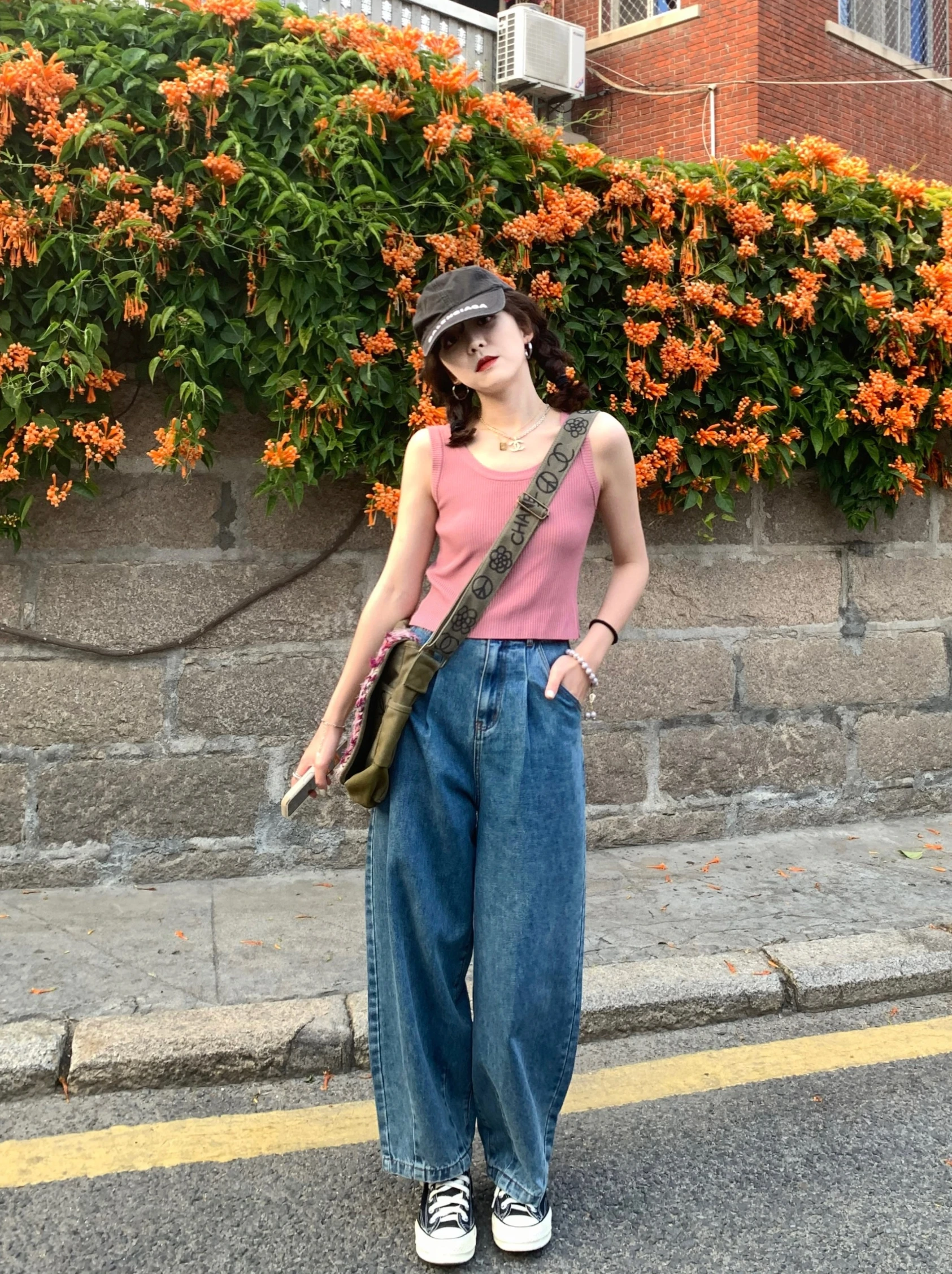 

Джинсы женские Ourbase Sli Retro Lazy с высокой талией, свободного кроя, универсальные, из денима, для повседневной носки, летний сезон