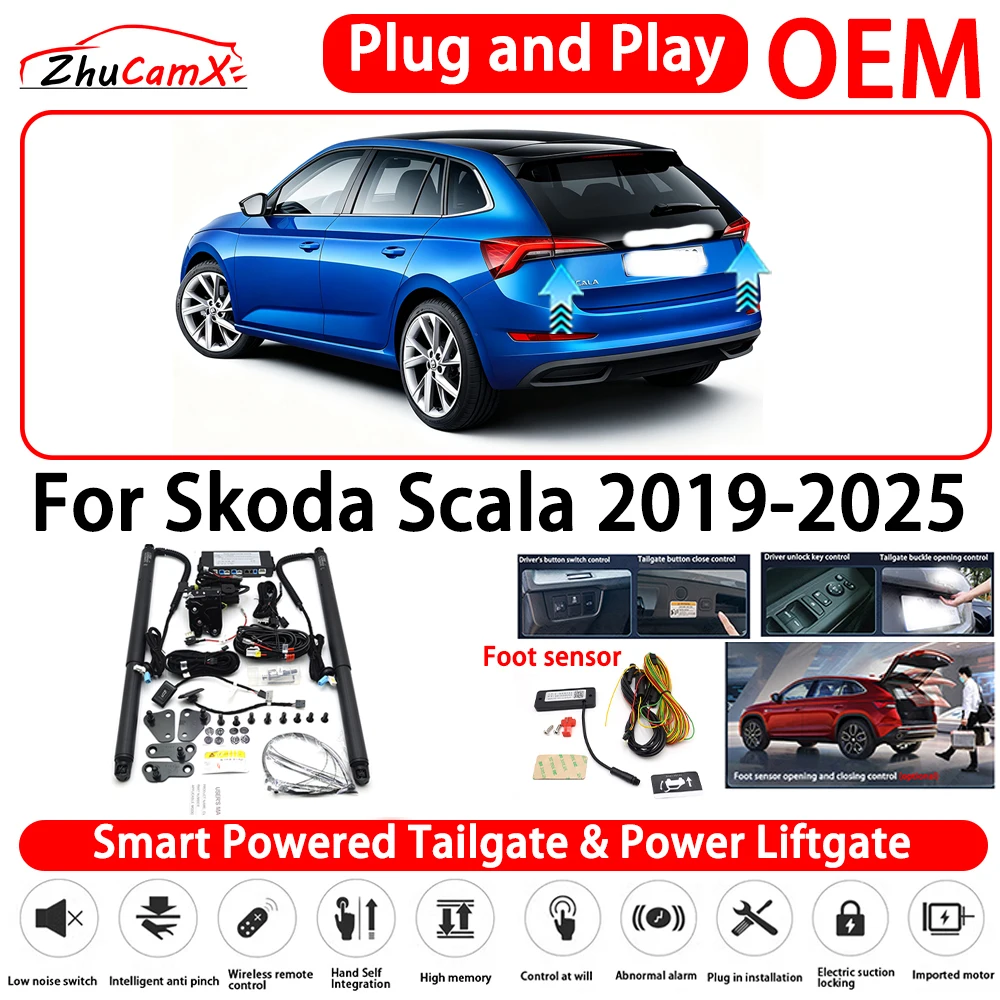 for Skoda Scala 2019-2025 OEM Smart Powered Tailgate Power Liftgate Automatic Rear Trunk Tailgate Actuator System Plug and Playc