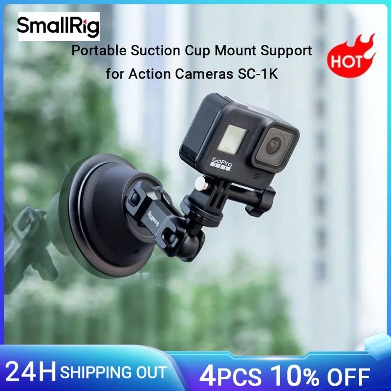 

SmallRig Portable Suction Cup Mount Support for Action Cameras SC-1K Action Camera with A Universal Mount -4193