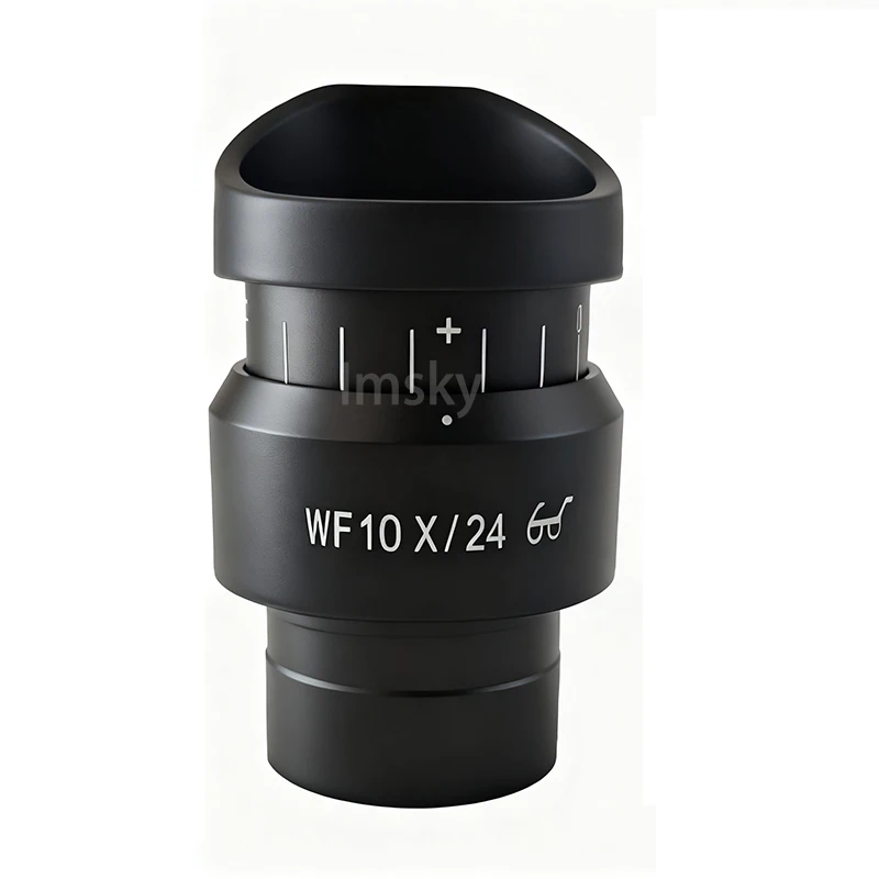 조정 가능한 디옵터 접안 렌즈 WF10X VOF 22mm 23mm 24mm 스테레오 현미경 용 하이 아이 포인트 FMC 광학 렌즈 30mm 장착 크기