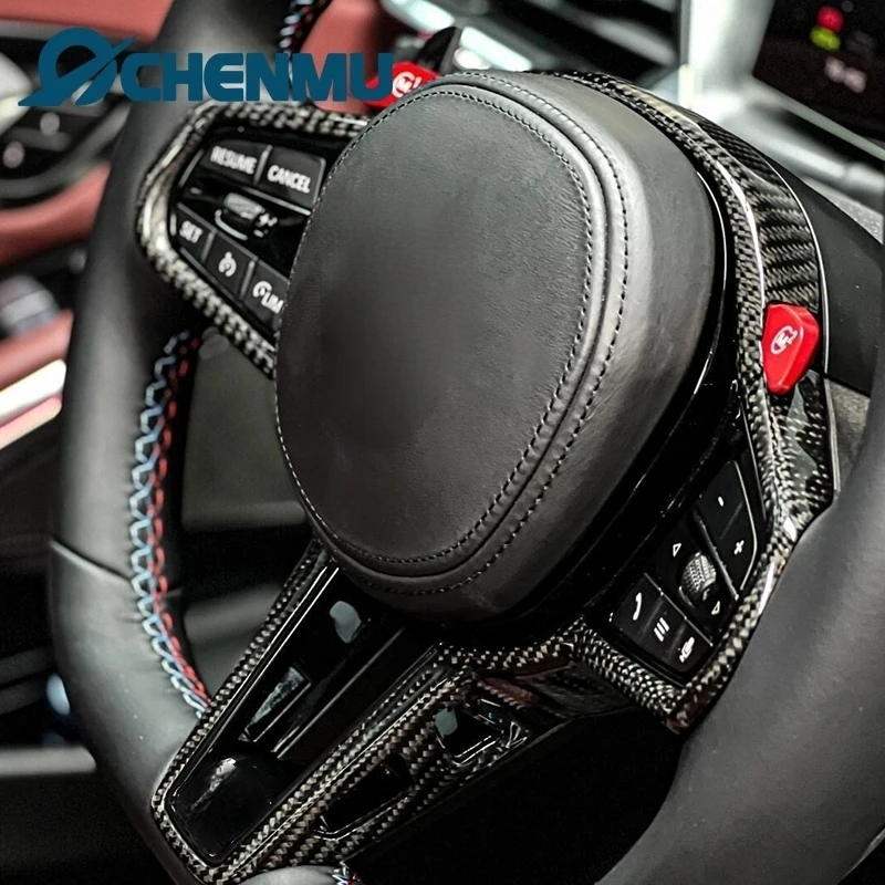 M4 CS Carbon Fiber Leather Car Steering Wheel for BMW G20 G30 M3 M5 F30 F10 F15 F36 F20 F22 F25 F31 F32 X1 X2 X3 X4 X5 X6