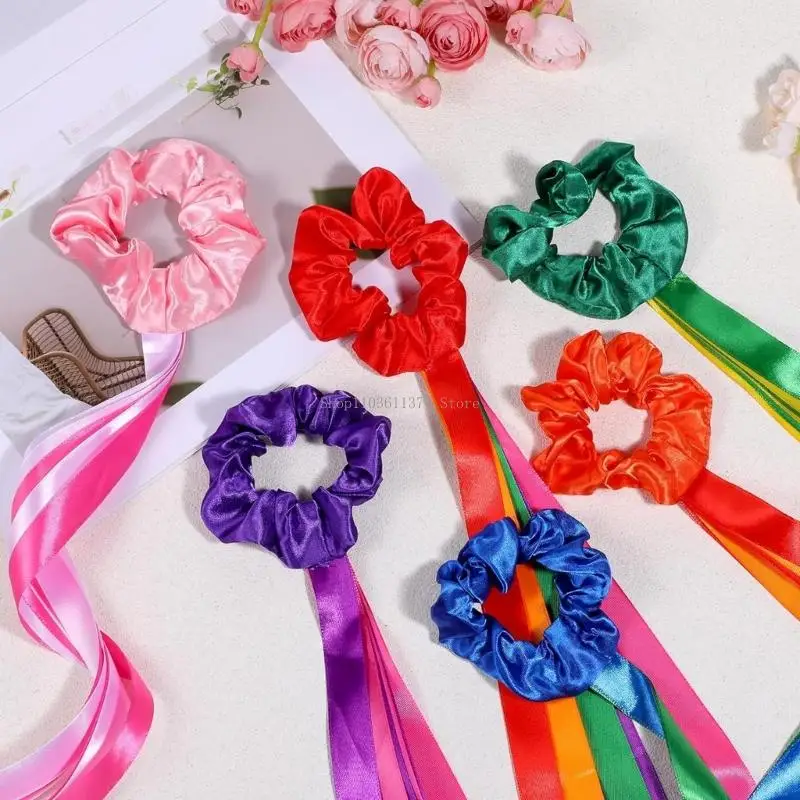  6Pcs Rainbow Dance Ribbons Handheld Rhythm Streamers Gymnastics Dance Decorations For Parties And Training Enduring