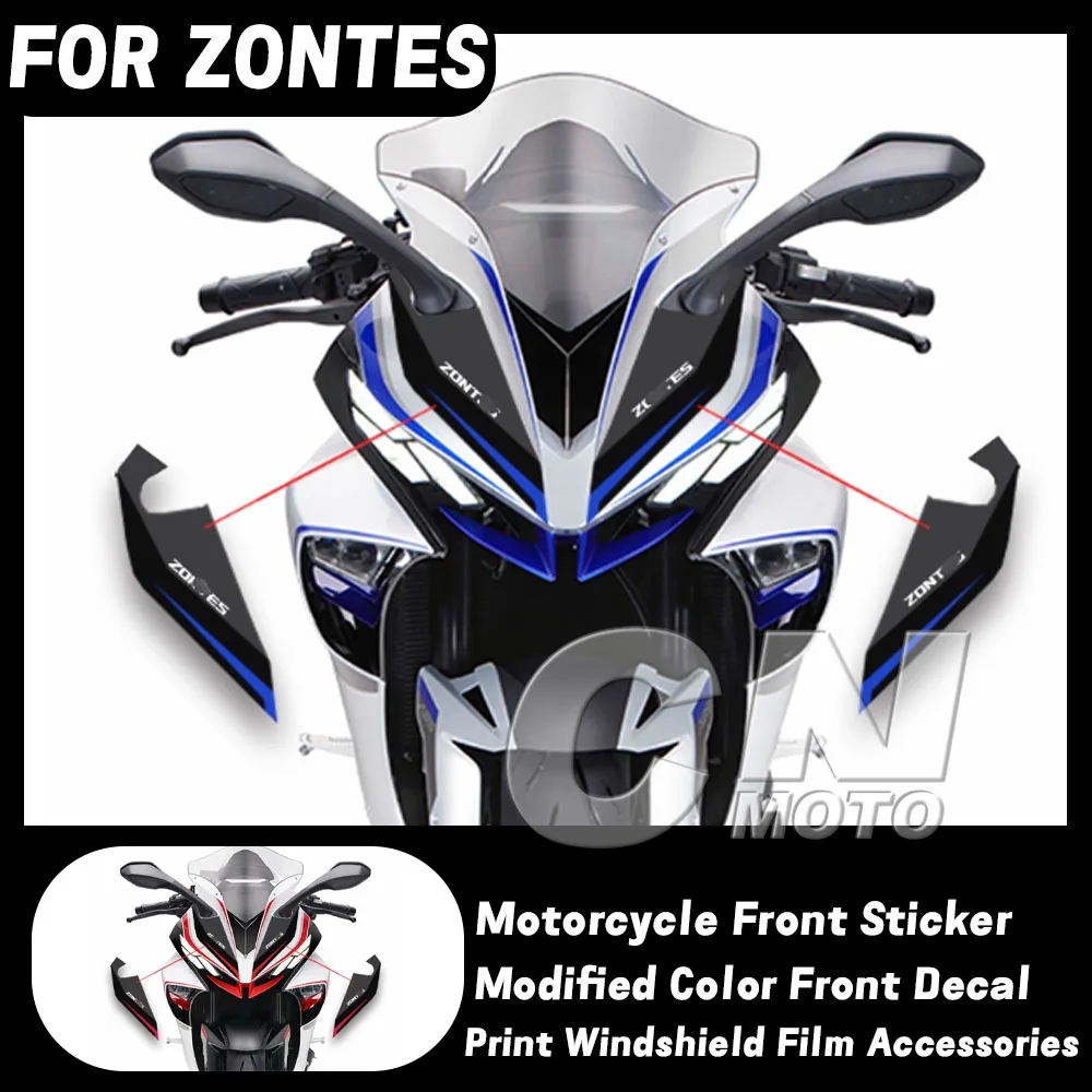 

Fit ZONTES Motorcycle Front Sticker Modified Color Front Decal Print Windshield Film Accessories FOR ZONTES 703RR 703-RR 703 RR