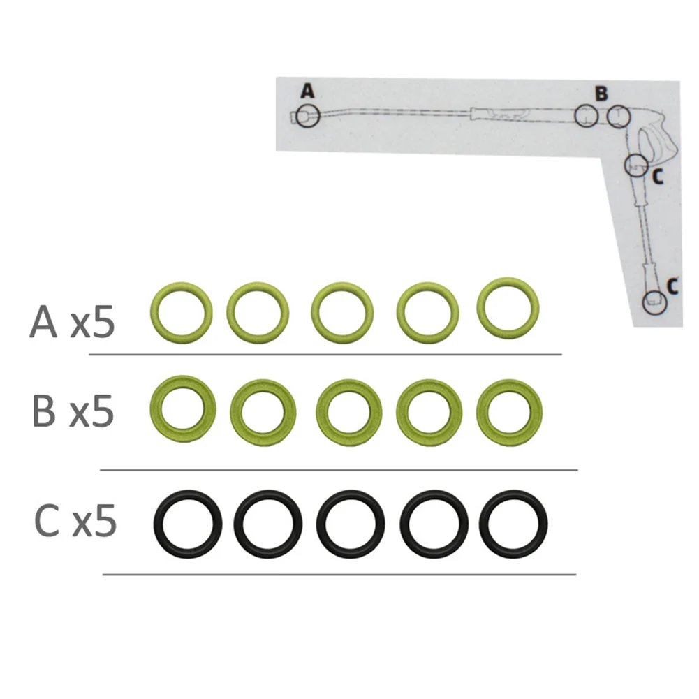 15pcs O-Ring For Karcher EasyForce Hose Nozzle Spare O-Ring Seal 2.880-001.0 Rubber O-Ring Pressure Washer Accessories