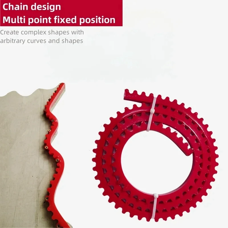 Woodworking Profiling Strip Gear Woodworking Tool Bar Gear Driven Chain Profiling Strip For Transferring Curved Patterns