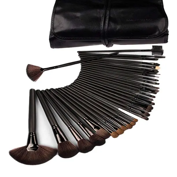 Sac cadeau de 24 pièces, ensembles de pinceaux de maquillage, pinceaux cosmétiques professionnels, poudre à sourcils, fond de teint, ombres, outils de maquillage