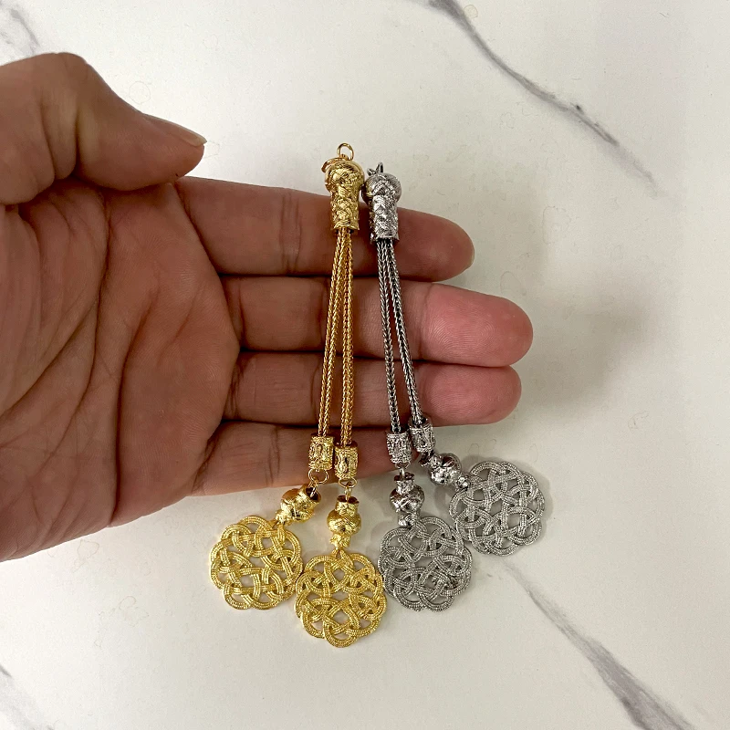 Gold Kazaz tassels prayer beads Turkish style popular accessories rosary Tasbih Pendant misbaha alloy part