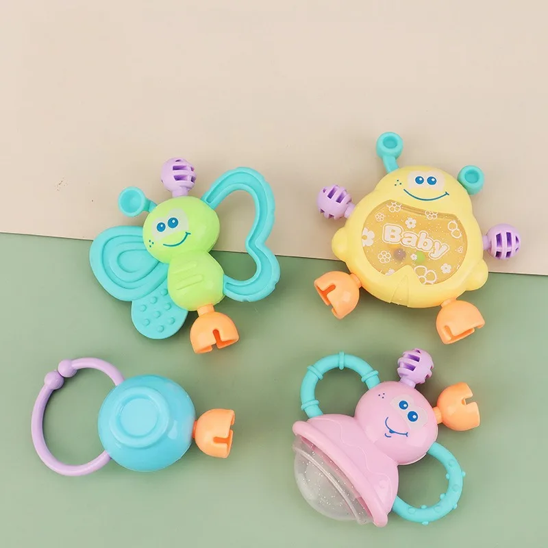 Ensemble de hochets pour bébé de 0 à 6 et 12 mois, jouets de dentition à mâcher pour nouveau-né, secoueur, développement des mains