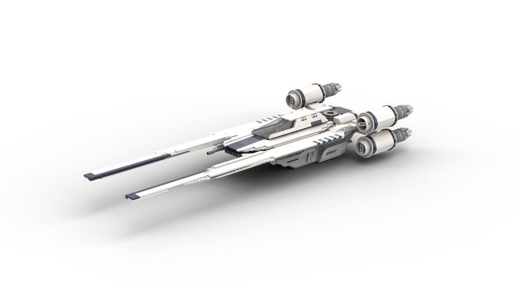 

MOC Building Blocks Toy - U-wing Fighter Craft in Space Wars Style, Heavy Transport Ship, Collectible Display Model