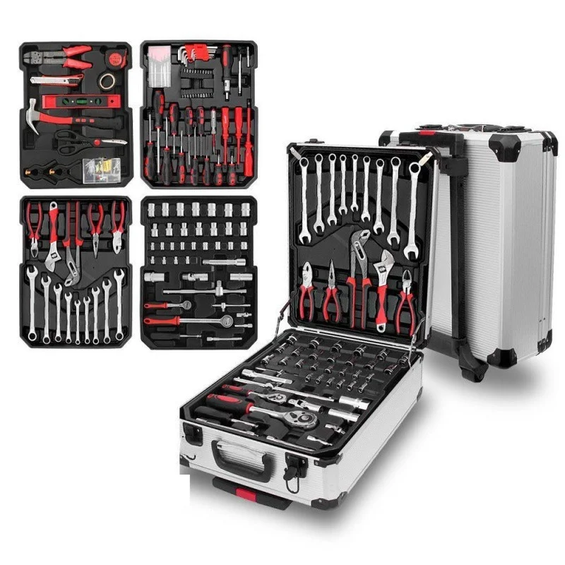 @  187PCS Hardware Tool Hand Tools Ratchet Socket Steel Wrench Spanner Set Mechanic Screwdriver Tool Set Toolbox