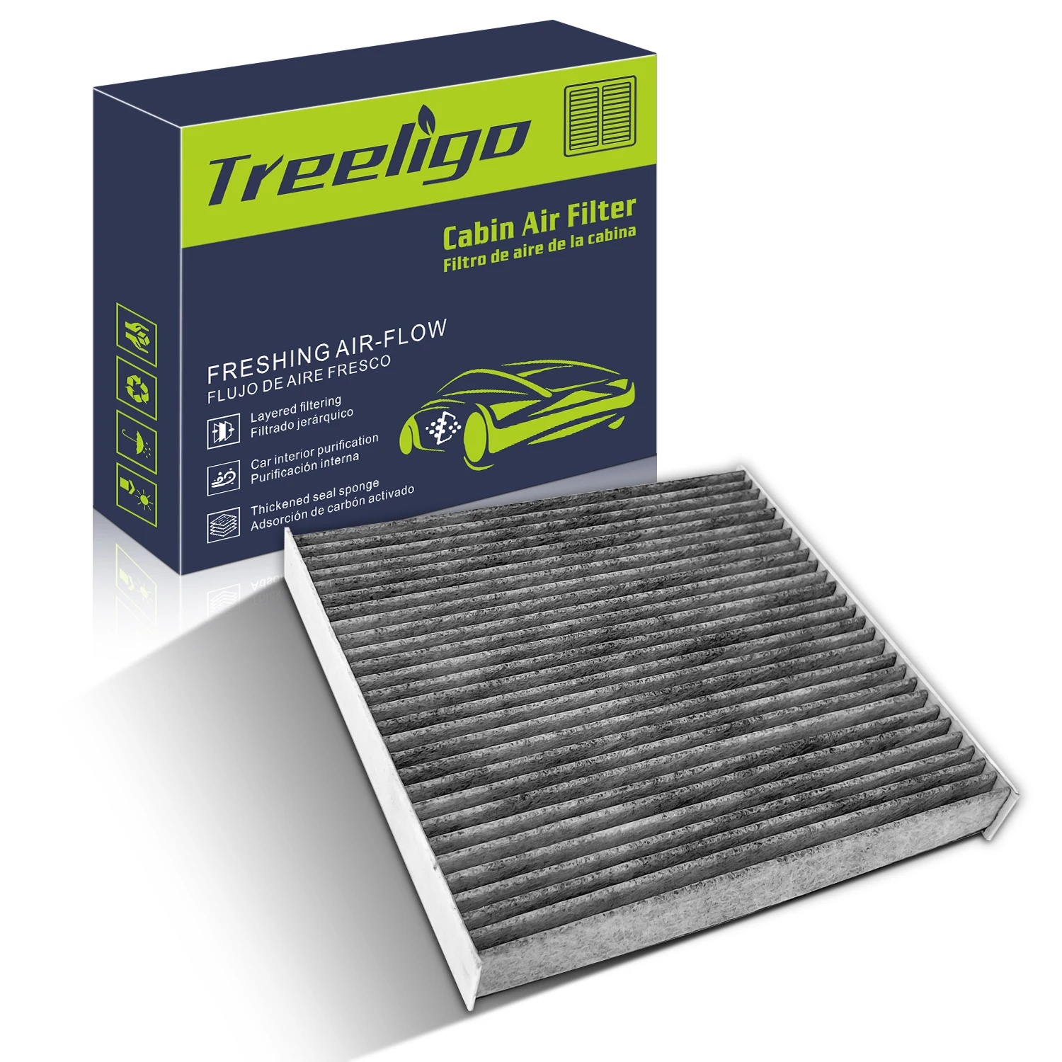 

Treeligo 1 шт. воздушный фильтр салона с активированным углем CF10134 для Honda Passport Pilot Ridgeline Accord Civic CRV RDX 80219SHJA01