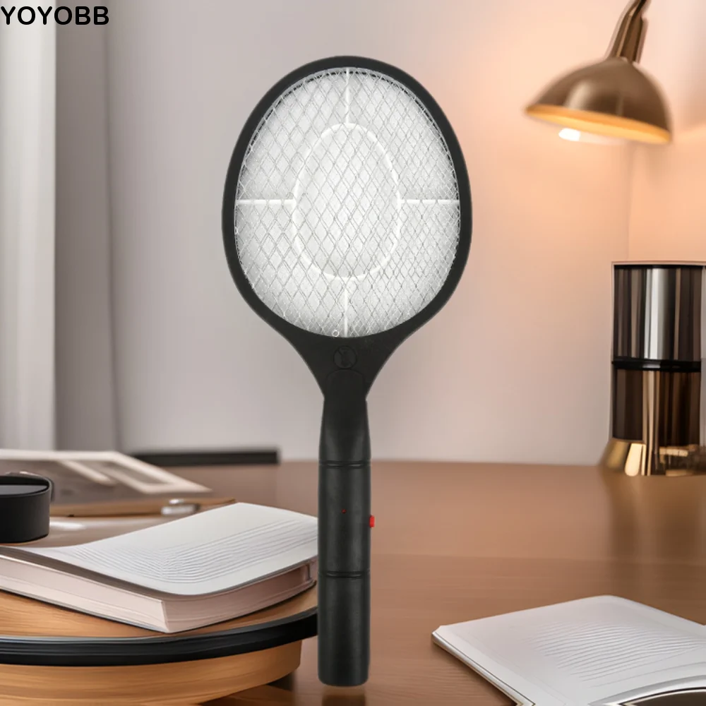 Portable Handheld Electric Mosquito Swatter Cordless Battery Powered Fly Swatter Durable Lightweight Insect Bug Zapper Bedroom