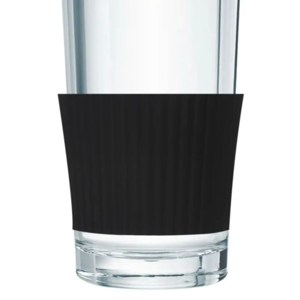 خطوط عمودية كوب سيليكون كم عدم الانزلاق المضادة للحرق القدح كم سميكة غطاء كوب عازل للحرارة فنجان القهوة #4