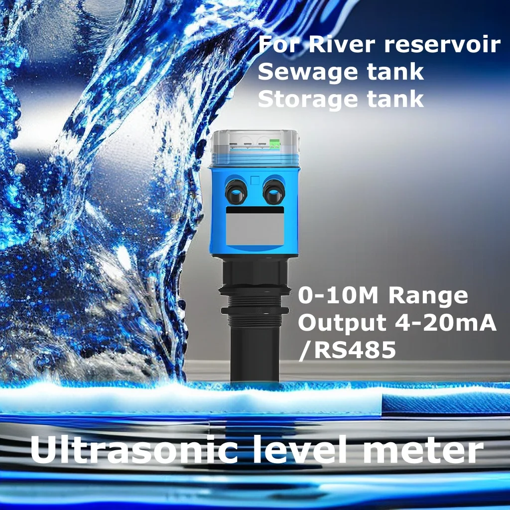 

0-10M Integrated High-precision Ultrasonic Level Gauge Liquid Level Sensor 4-20mA Water Level Controller Non-contact Level Gauge