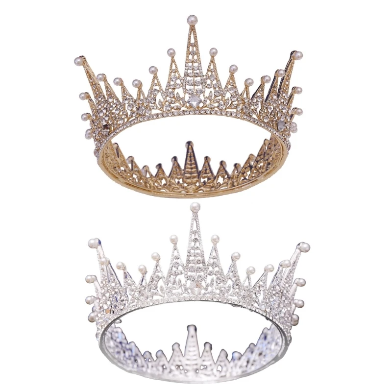 Delicate Hairband Crystal Crowns Diamond Inlayed Tiaras Exquisite Crystal Headpiece for Weddings and Photoshoots