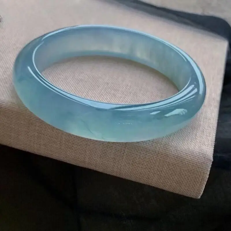 

Blue Water Ice Natural Jade Bracelet Guatemala Bracelet Genuine 100 Genuine Jade Official Genuine Gift