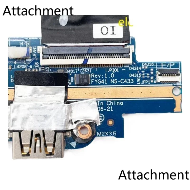 For Lenovo Yoga C740-14 C740-14IML laptop power button switch USB jack IO board fyg41 NS-C43 3 5c50s24993