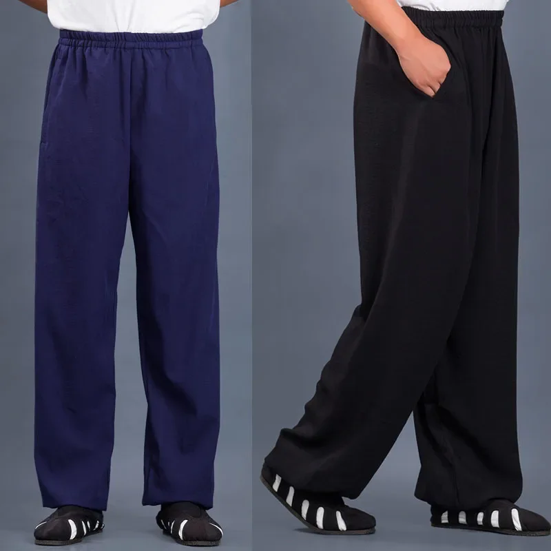 winter Tai Chi Pants Thicken Keep WarmWushu Clothing Kung Fu Trousers Martial Art Uniform Breathable 2022 New Elastic Waist