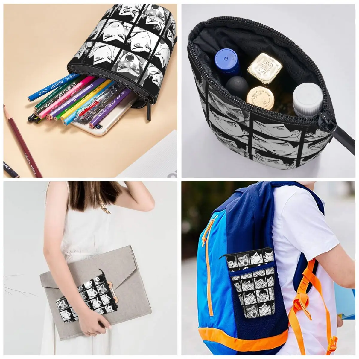 Ishimaru Manga Collectie Poster Pen Box Student School Rits Pen Tas Verticale Intrekbare Etui