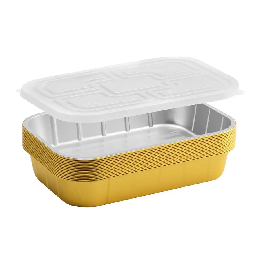 

Фольгированные контейнеры с крышками, 15 штук, 9x13 дюймов, прочные алюминиевые формы, одноразовые алюминиевые лотки, золотистые фольгированные контейнеры, глубокие контейнеры для