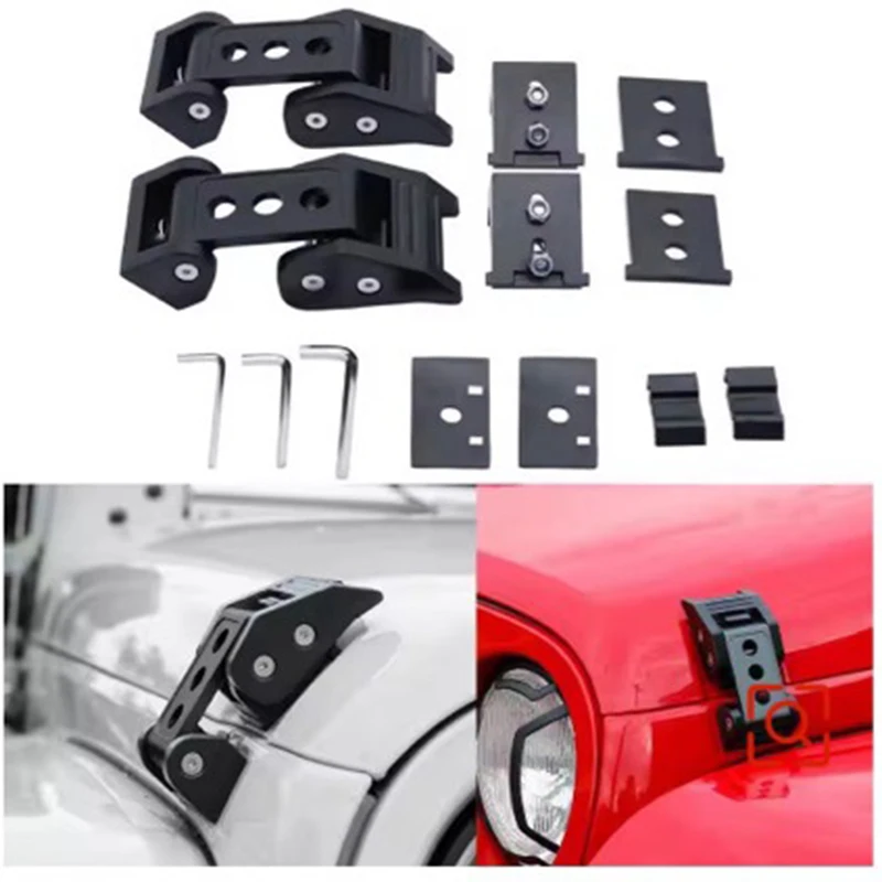 Offroad 4x4 Front Hood Lock Latch Catch for Jeep Wrangler JK JL Gladiator JT 2007-2025 Heavy Duty Upgrade Accessories