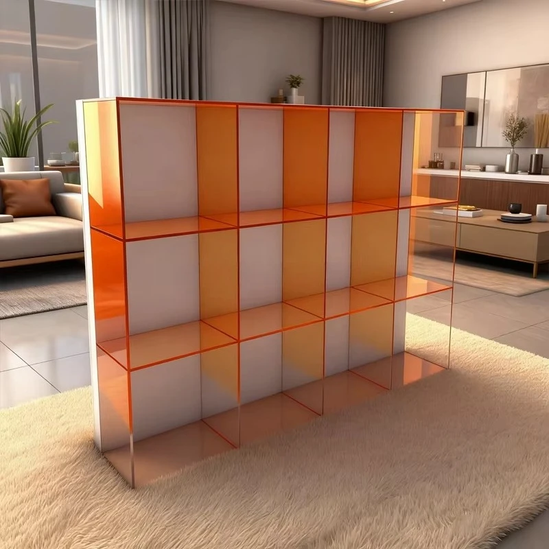 fv-New Design  Interior Design Furniture Transparent Gradient Color Acrylic Stand Cabinet Creativity Design Acrylic Display Rack