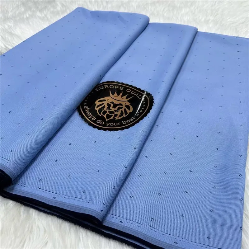 High Quality Atiku Fabric 5 Yards African Senator Wear Men Suit Material Nigerian Cashmere Wool TR Cloth 100% Cotton 1556