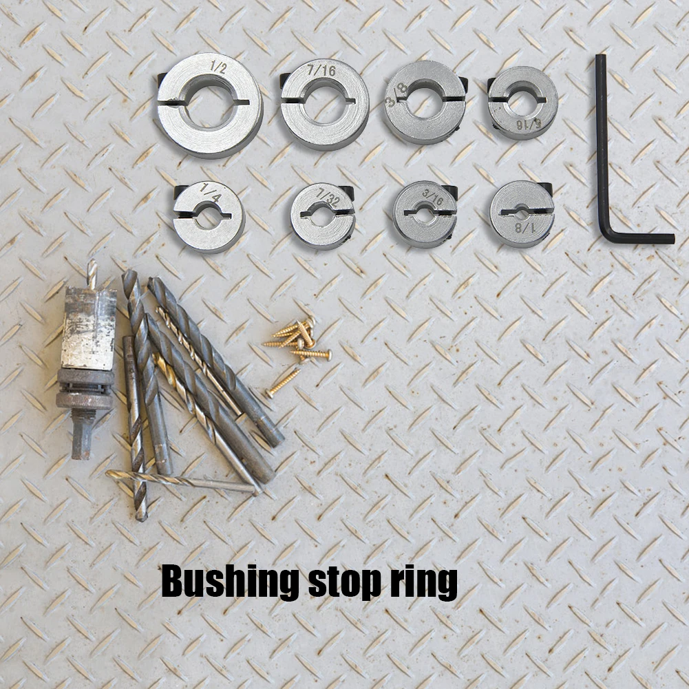 

8pcs Optical Axis Fixed Ring Metal 1/2-1/8inch Bearing Stop Ring Positioning Clamping Shaft Clamp with Hex Wrench Automatic Ring