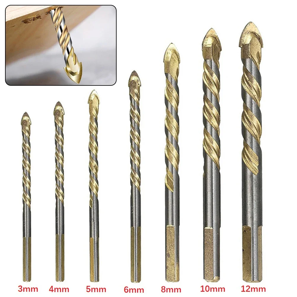 High Quality Drill Bit Woodworkning Tools Tungsten Carbide 1pcs For Porcelain Hole Punch Triangular Shape Handle