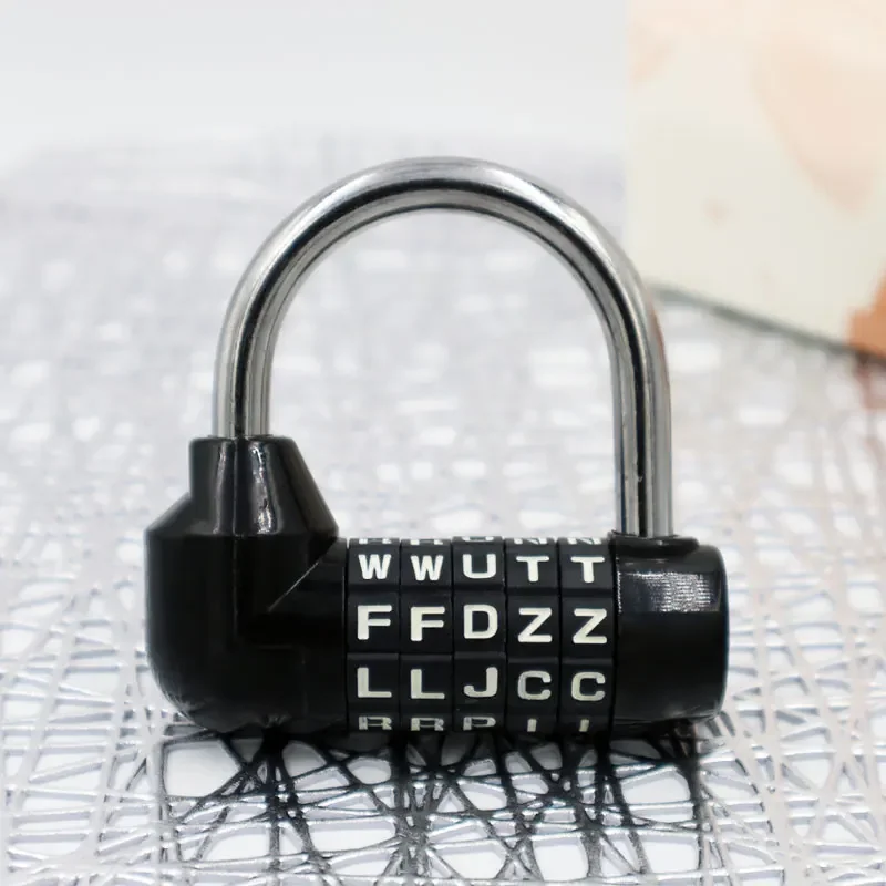 Shackle Five Digit Number Wordlock Word Combination Security Padlock Hardened Steel Plastic Shell High Quality