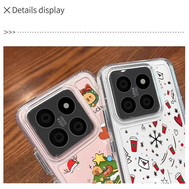 Funda de teléfono con estampado de árbol de Navidad para Xiaomi Redmi Note 14 Pro Plus 5G 14 13 12 Pro 4G 13C 14C 4G, funda de silicona suave a prueba de golpes