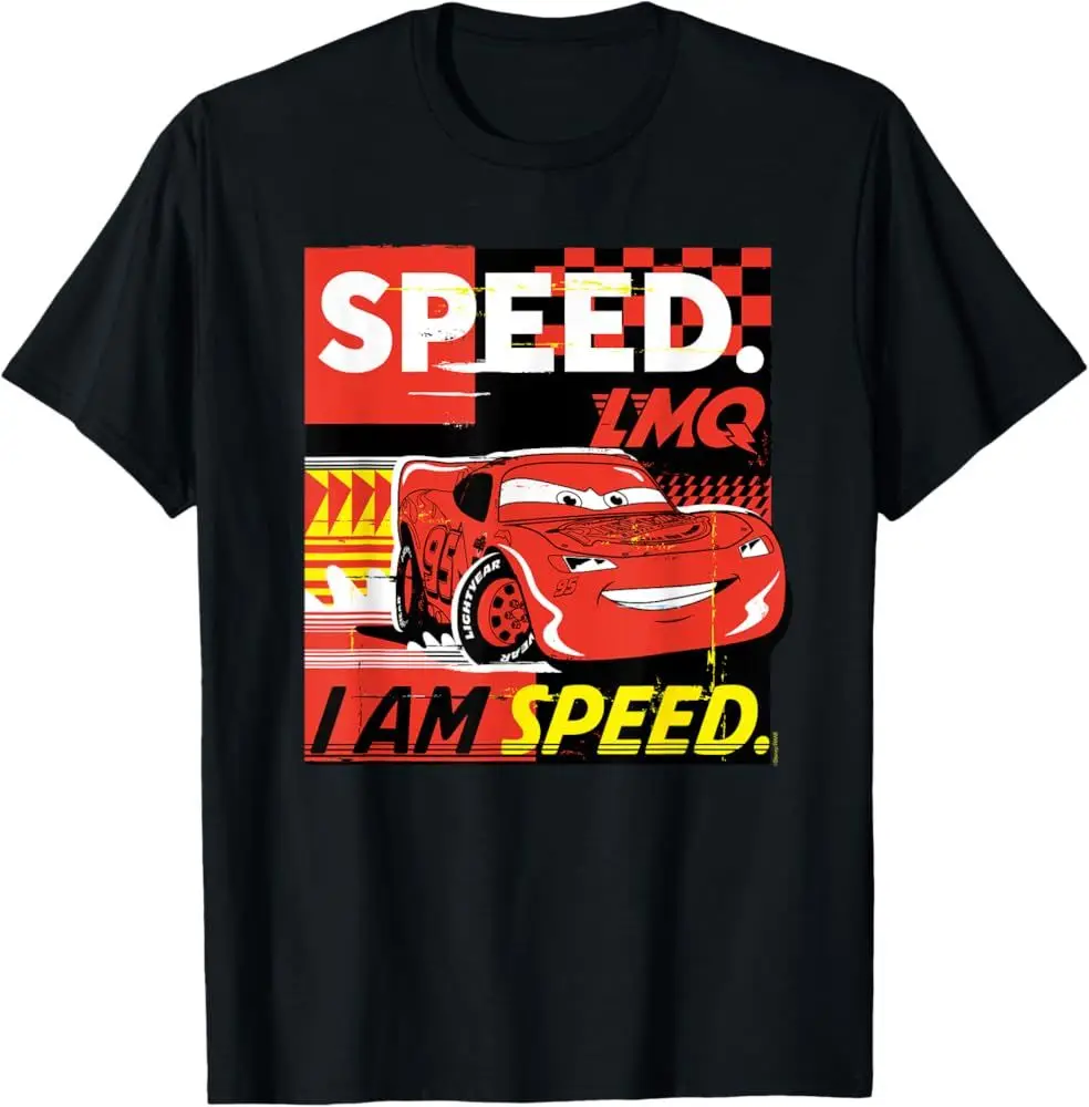 ملابس ديزني لايتنينج ماكوين مطبوعة بأكمام قصيرة للأطفال صيفية فضفاضة ومريحة من القطن الخالص ملابس الوالدين والطفل #2