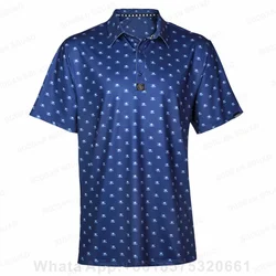 Męski Outdoor sportowa koszulka Polo Plus Size koszulka Polo z krótkim rękawem t-Shirt wędkarski odzież golfowa szybkoschnący dorywczo topy