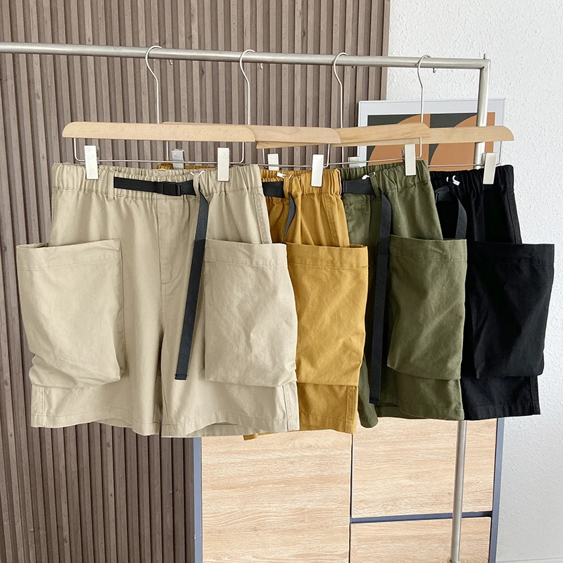 

Американские ретро-шорты в стиле рабочей одежды, функциональные, летние, мужские, свободные, модные, трендовые, больших размеров, прямые, повседневные...