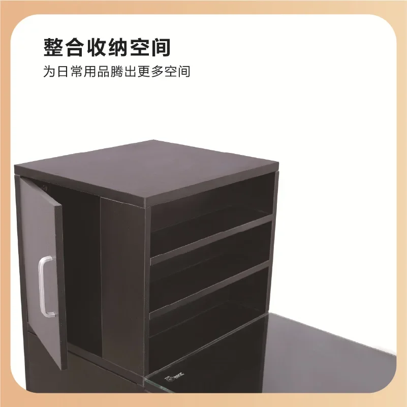 Black manicure table glass countertop built-in manicure vacuum cleaner partition storage