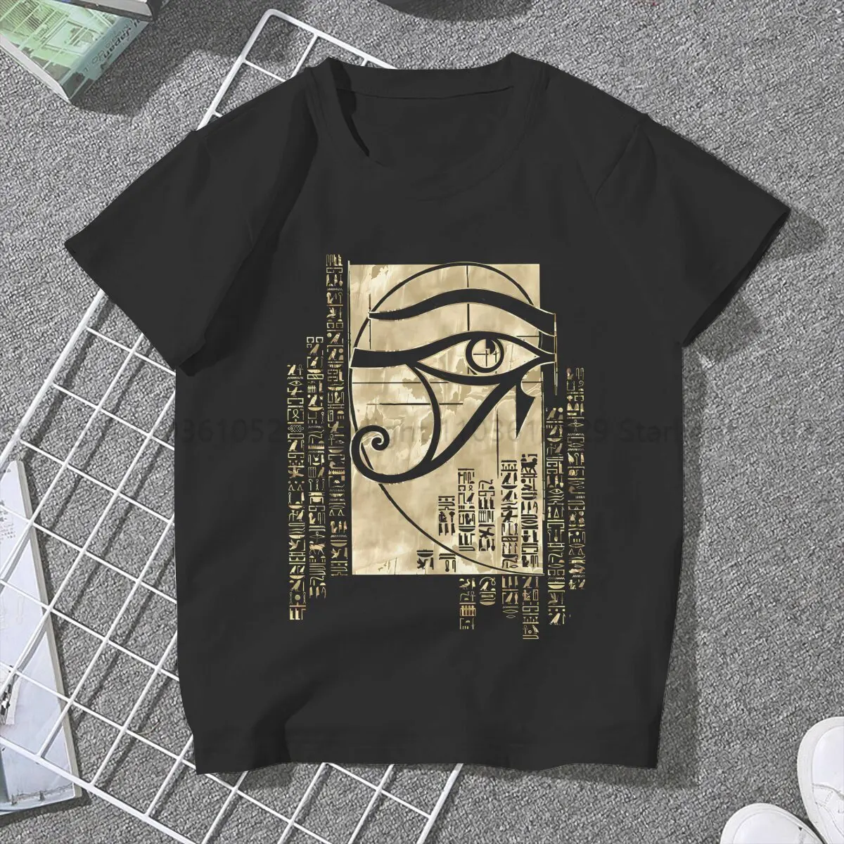 Eye Of Horus Women's T Shirt Fibonacci Sequence Golden Ratio Ladies Tees Kawaii Polyester Tops Basic Tshirt y2k Hipster