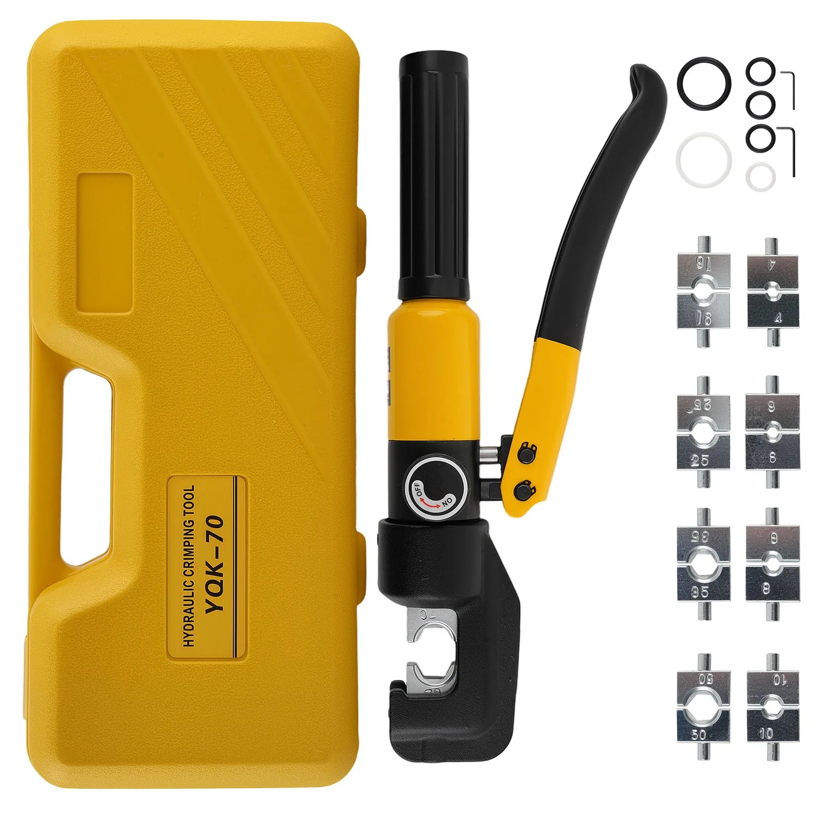 Professional Wire Crimping Tool Set 12AWG-2/0AWG with 9 Dies and Storage Case