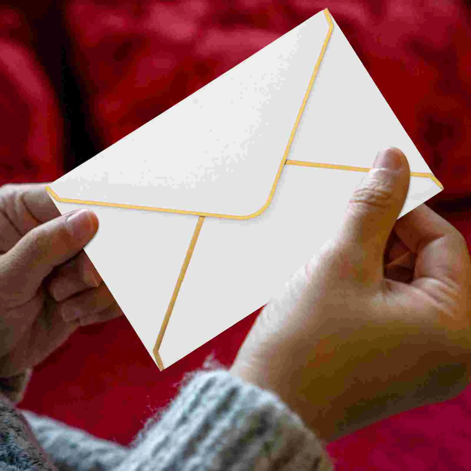 50 Pcs Envelope Party Cards Envelopes Storage Business Portable Invitation White Blank Wedding Multi-function