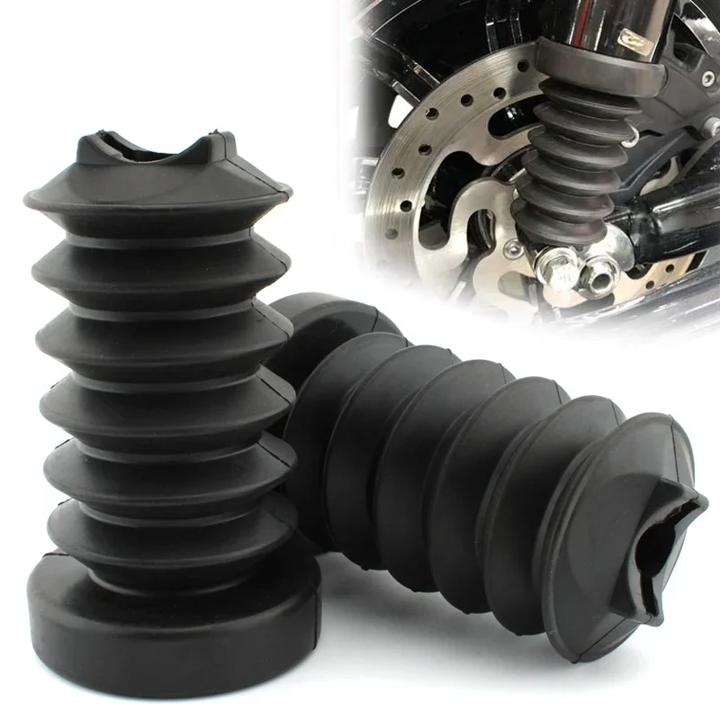 

Pair Motorcycle Rear Fork Shock Absorber Protector Cover For Harley Touring Street Electra Glide Road King Rubber AccesoriosMoto