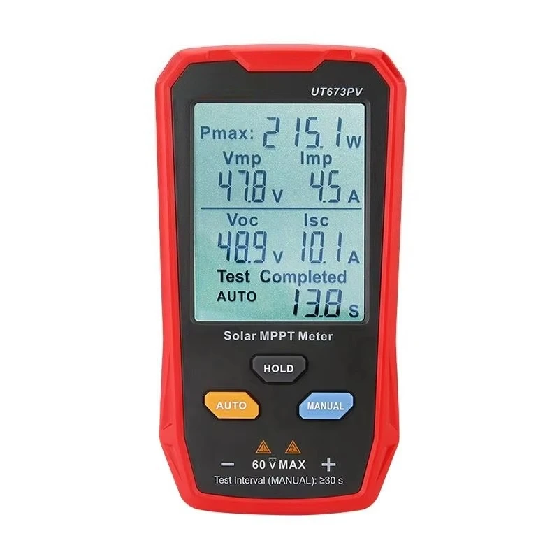 

Solar MPPT Meter UT673PV 5~800W PV Module Maximum Power Tester Open Circuit Voltage Short Circuit Current Lmp Vmp Test