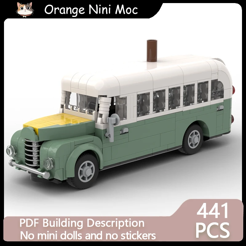City Transportation Car Model DIY MOC Building Bricks Magical Commuter Bus Modular Technology Holiday Assemble Toys Suit