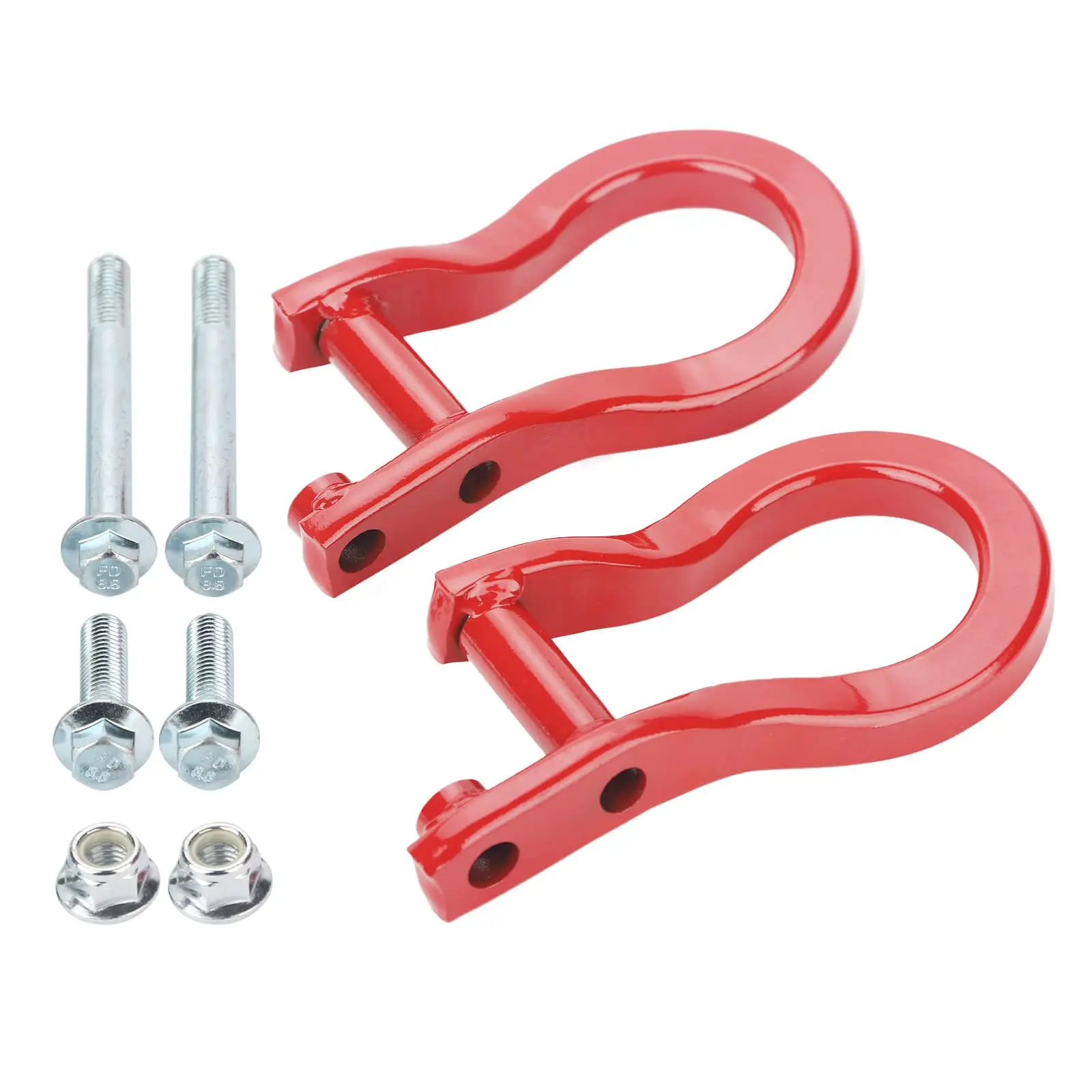 

Red Tow Hooks For 2019–2024 Chevrolet Silverado 1500, Replacement Part 84280202, With Mounting Bolts And Nuts