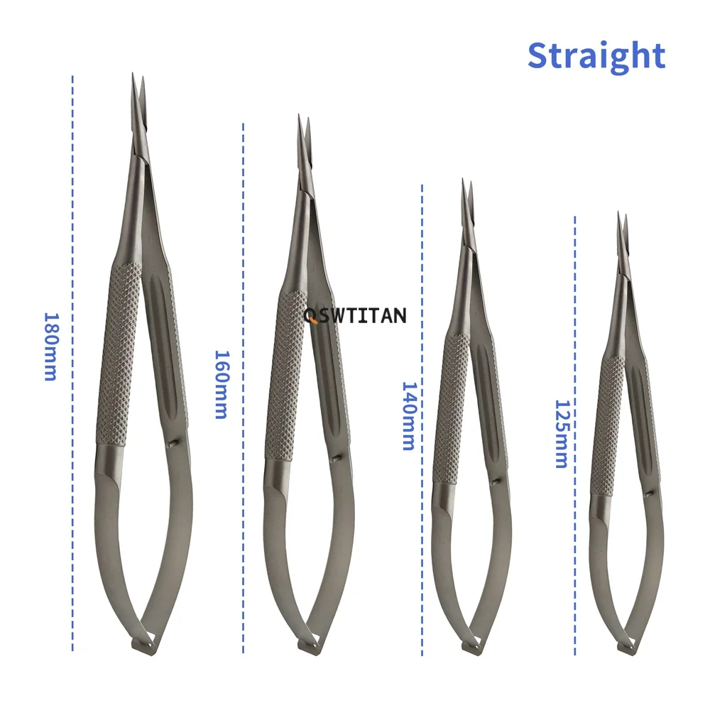 Eyelid Tools Castroviejo Needle Forceps Straight/Curved 12.5cm-18cm for Dental Forceps Orthodontic Implant Tool