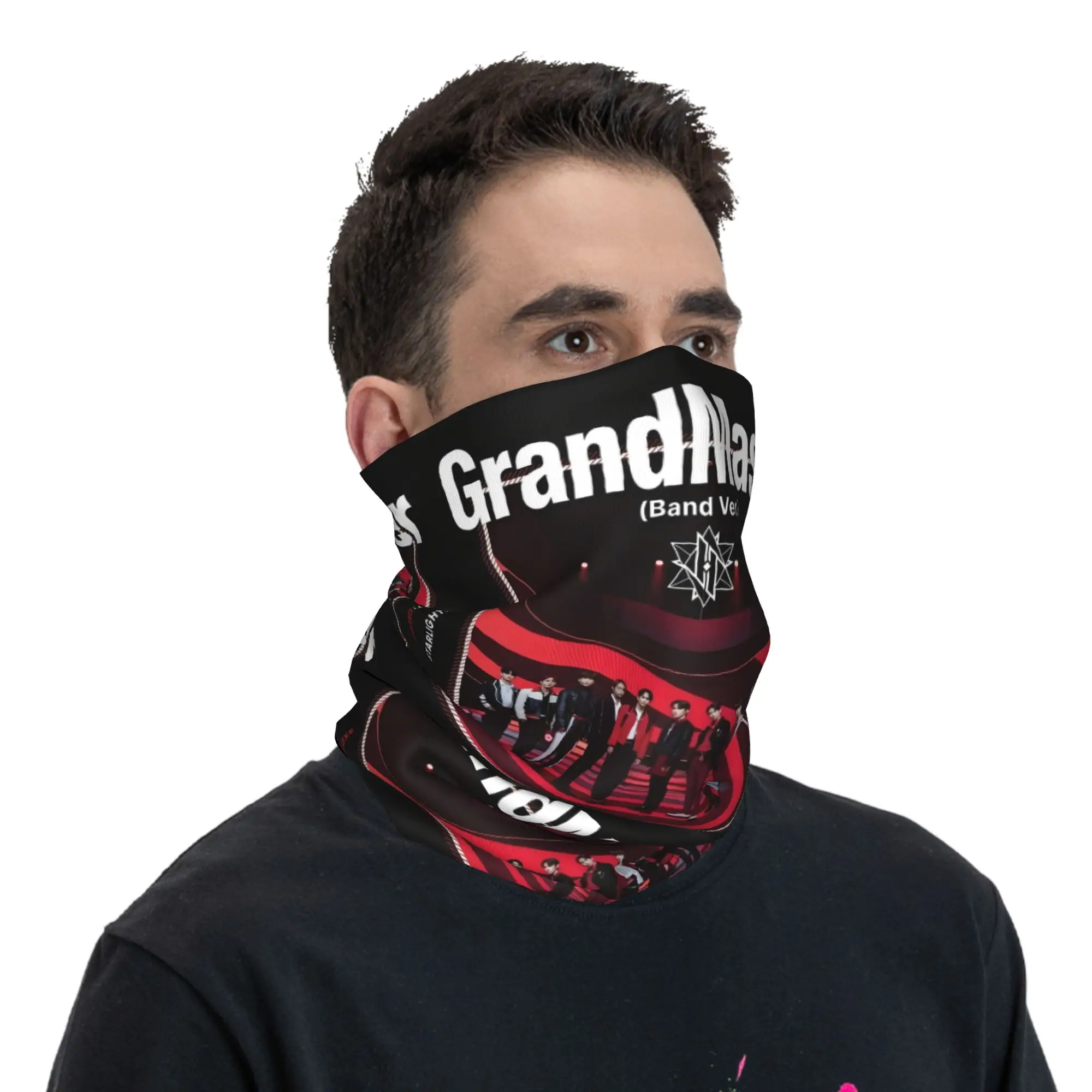 مخصص JO1 اليابانية الصبي الفرقة باندانا الرقبة أدفأ النساء الرجال الشتاء المشي لمسافات طويلة التزلج وشاح الجراب واقي الوجه #5