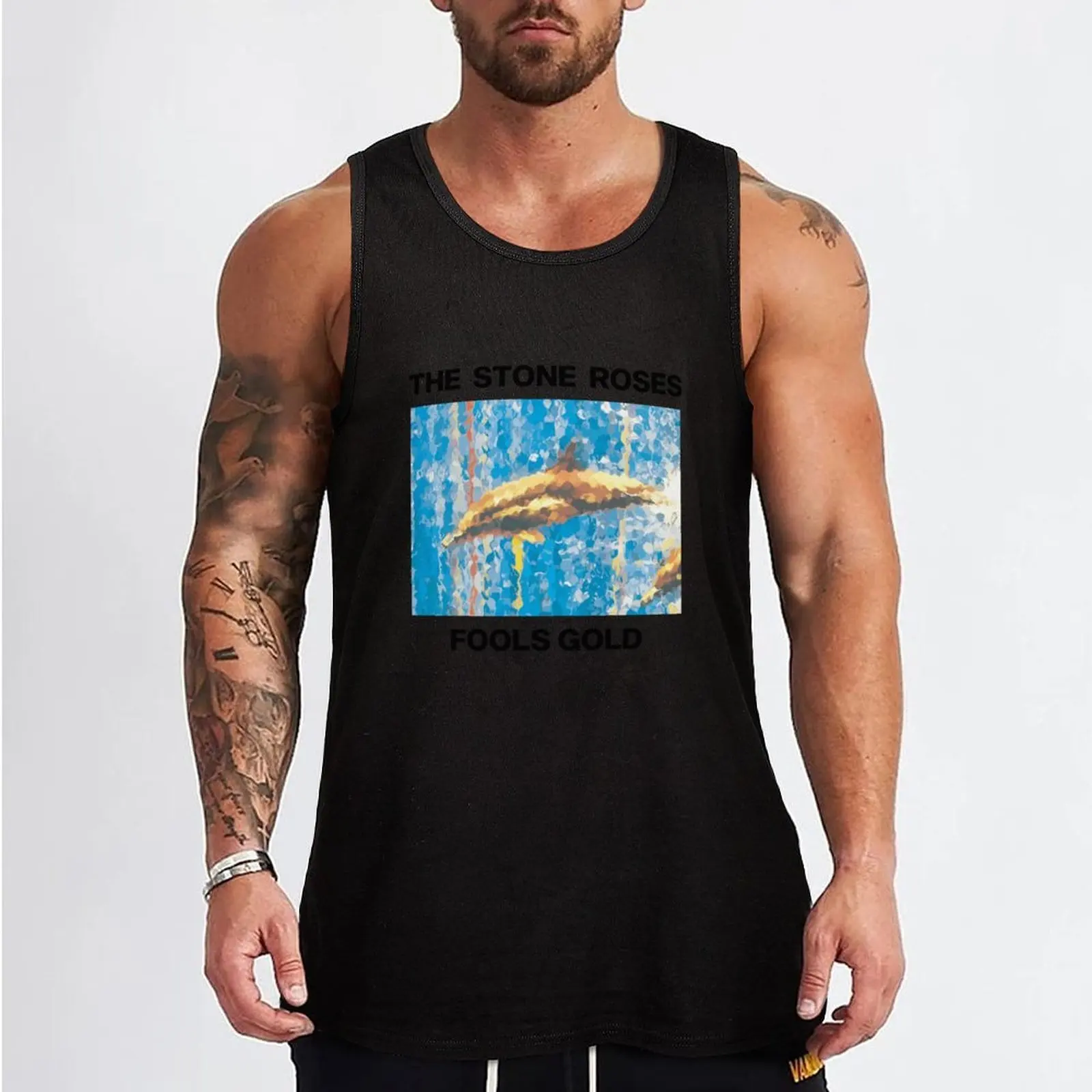 Stone Roses Merch The Stone Roses FOOLS GOLD Tank Top Jogging Tank Top Quick Dry Breathable Sleeveless Shirt