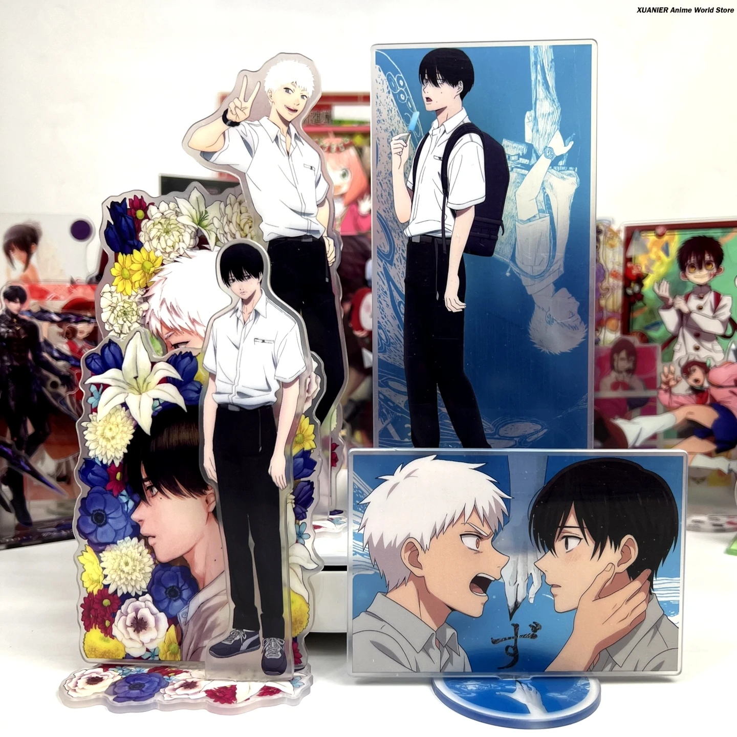 

Anime The Summer Hikaru Died Indou Hikaru Tsujinaka Yoshiki Ornament Acrylic Stand Model Plate Cosplay Desktop Decor