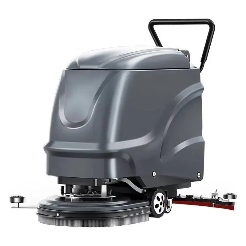 Industrial Floor Scrubber, Commercial Factory Workshop Floor Scrubber, Hand Push Suction Mop Integrated Sweeping Machine