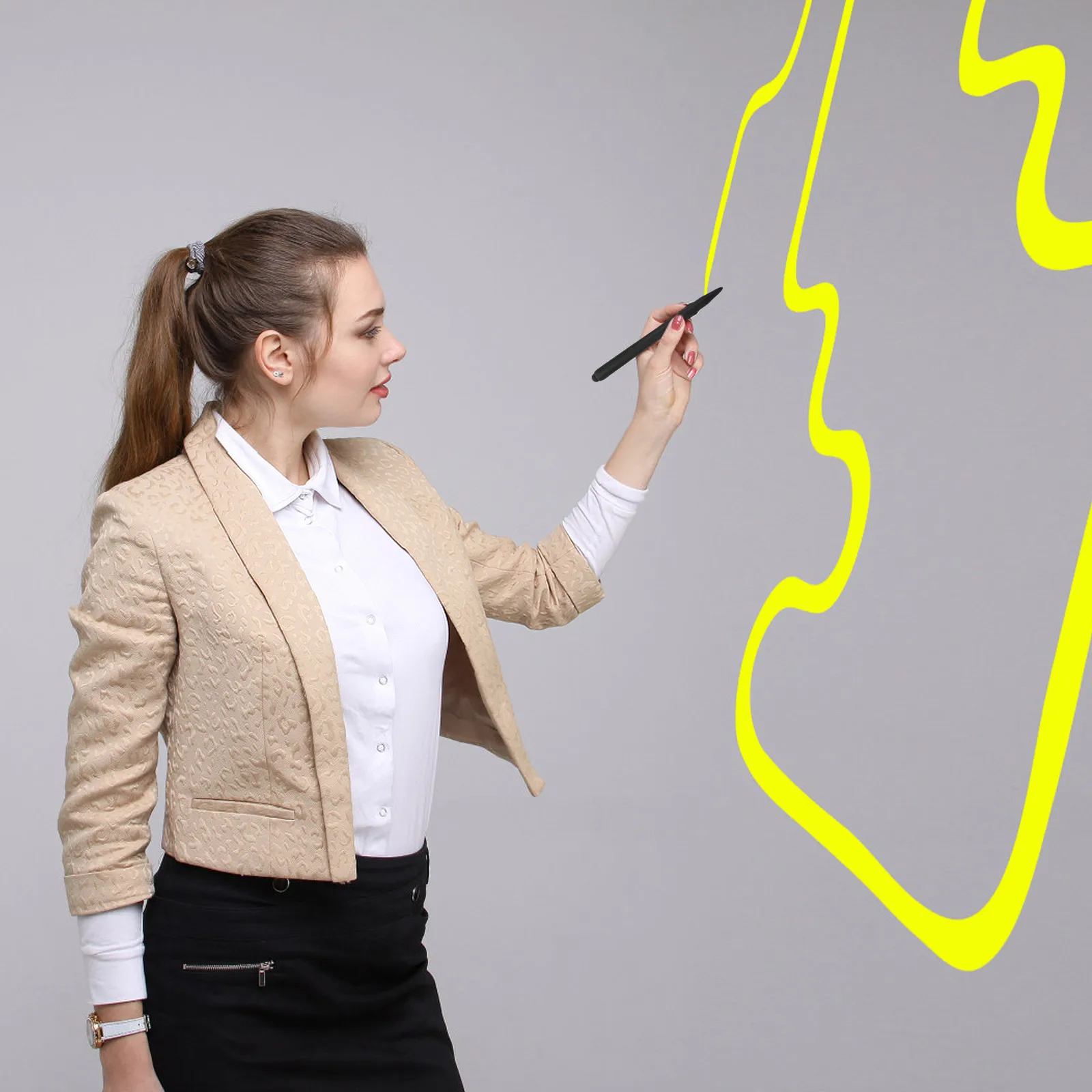 

2Pcs Display Touch Stylus Pen Dual Tip Durable ABS Plastic Teaching All-in-One Machine Screen Pen Screen Pens Stylus Pens