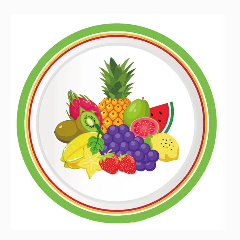 Hawaii Fruit Party Disposable Tableware Watermelon Pineapple Grape Plates Napkins Kids Happy Summer Fruit Birthday Party Decors